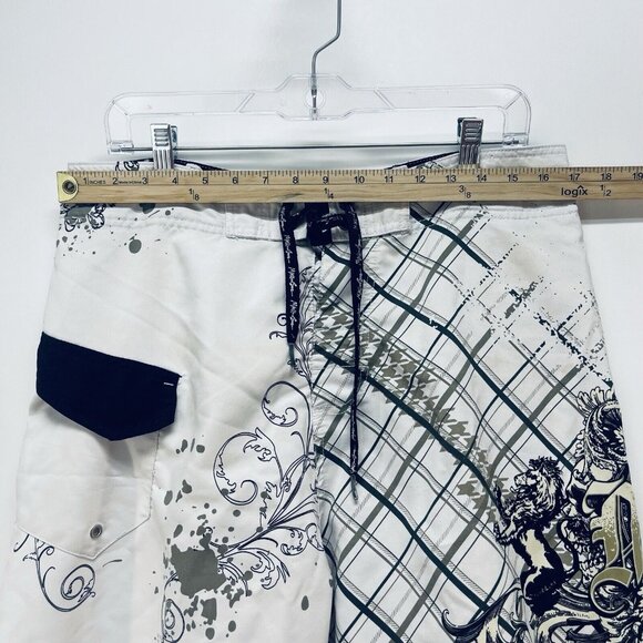 Maui And Sons Short Swimwear Size 34 Men’s Board lion/splash Drawstring - Picture 5 of 10